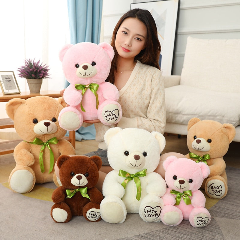 Teddy Bear Plush Toys (Colorful Bow Tie with "My love") 25/35/45cm