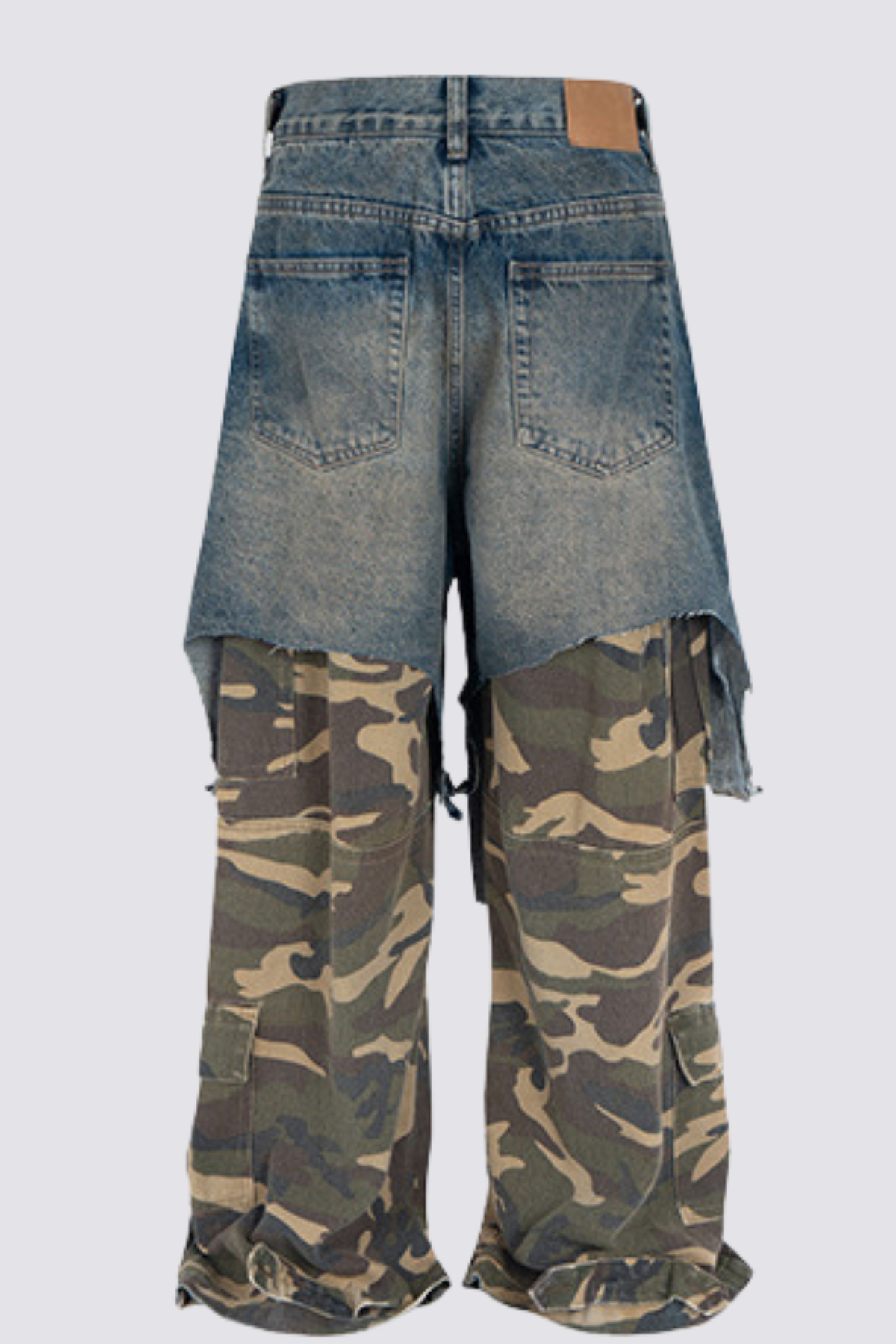 Industrial Cut Camouflage Jeans