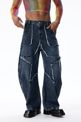 Motion Arc Star Wide Leg Jeans