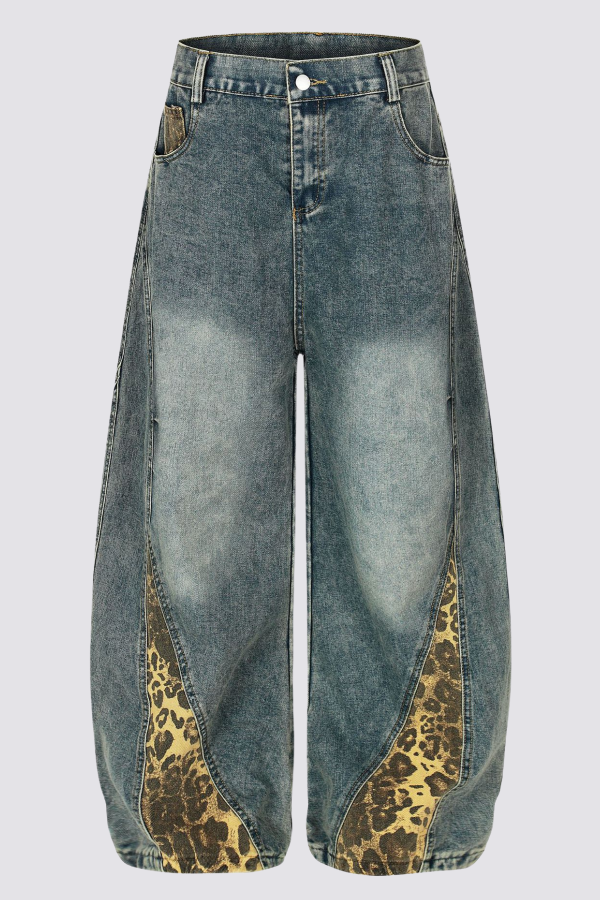 Native Rush Leopard Barrel Jeans