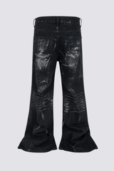 Null Path Rhinestone Star Bootcut Jeans