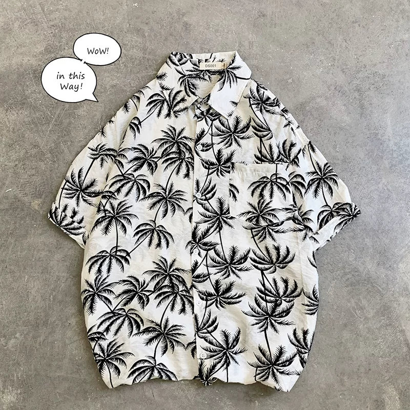 Men's Hawaiian Shirt – Lightweight Beach Vacation & Travel Wear