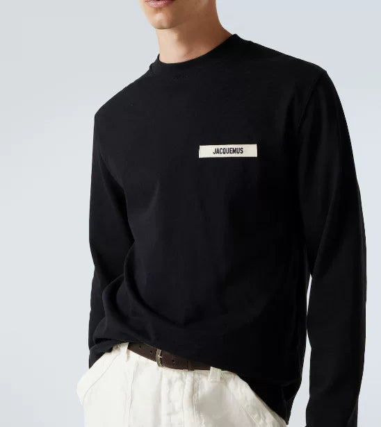 Jacquemus Embroidered Logo Crew Neck Long Sleeve Sweatshirt