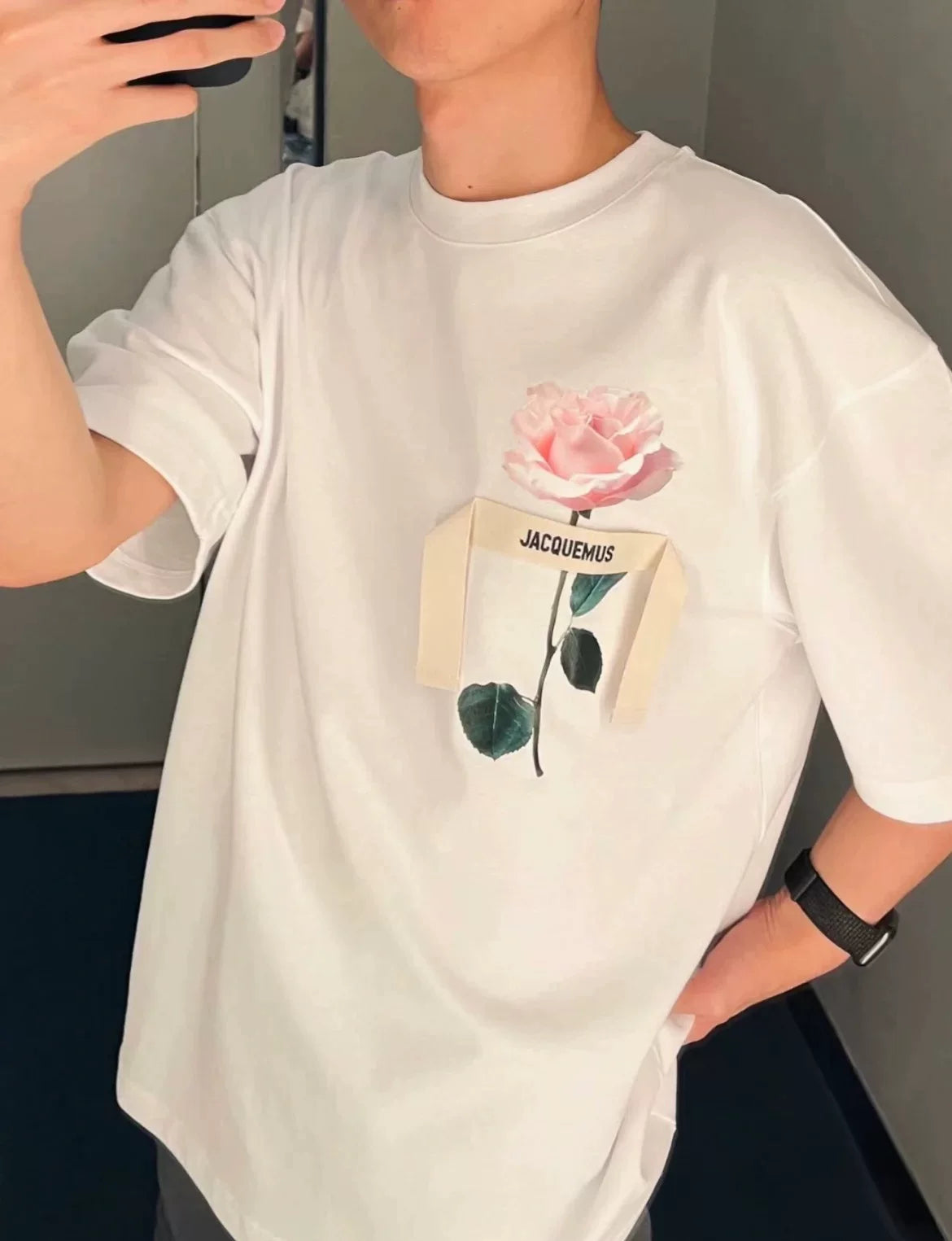Jacquemus Floral Print Women's Loose Fit Short Sleeve T-Shirt