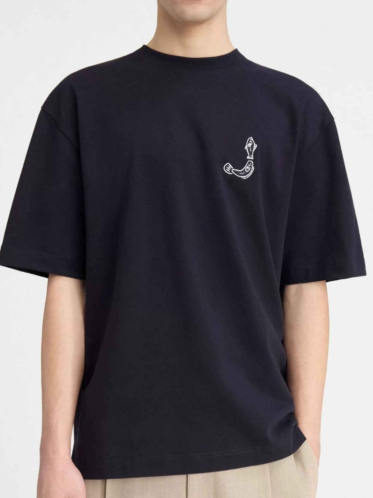 Jacquemus Logo Print Cotton Crew Neck Unisex T-Shirt