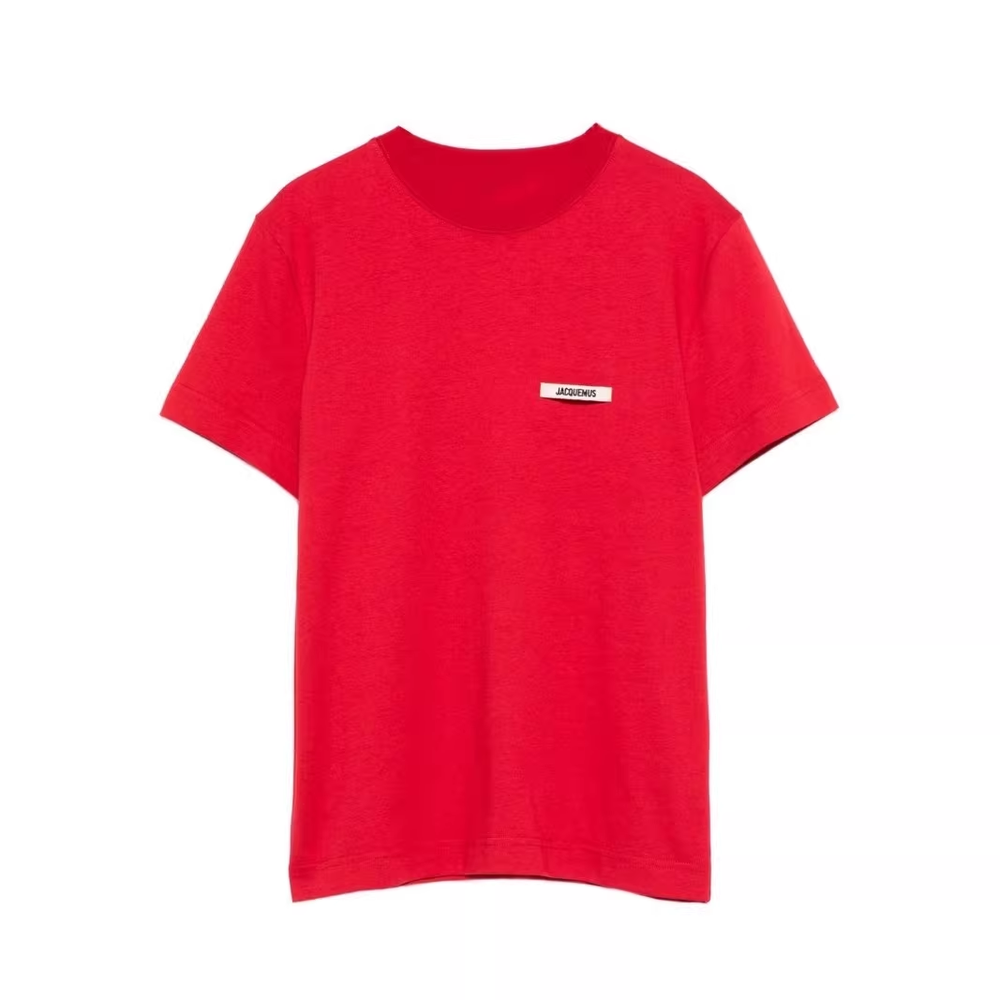 Jacquemus Summer Casual Round Neck Unisex T-Shirt