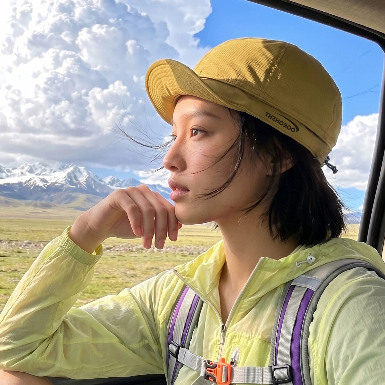 Outdoor thin quick drying breathable short brimmed hat for hiking, mountain climbing, sun protection, sun shading hat for men and women, summer travel duckbill hat