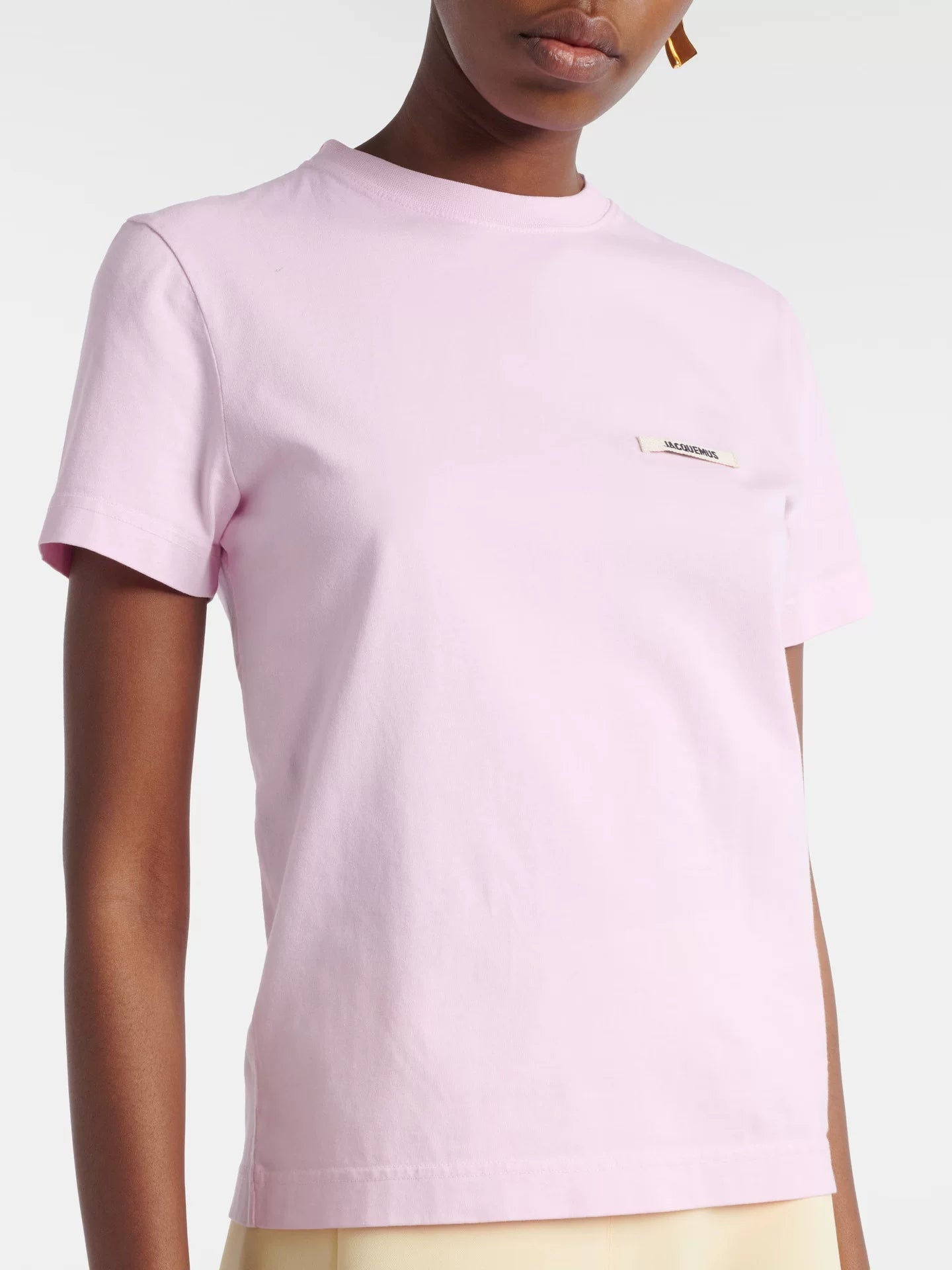 Jacquemus Summer Casual Round Neck Unisex T-Shirt