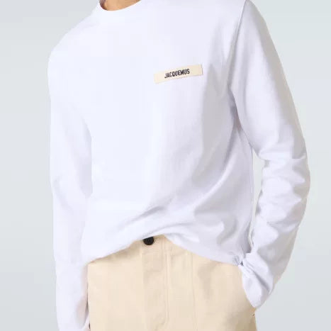 Jacquemus Embroidered Logo Crew Neck Long Sleeve Sweatshirt
