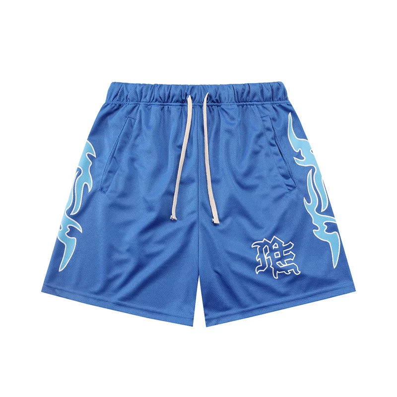 High version Mixed EMOTION ME American retro waffle mesh hot drilled hole shorts for both men and women