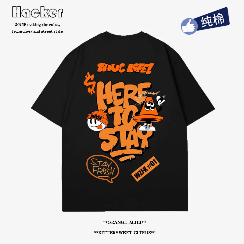 Vintage Cartoon Cotton T-Shirt – Casual Summer Tee
