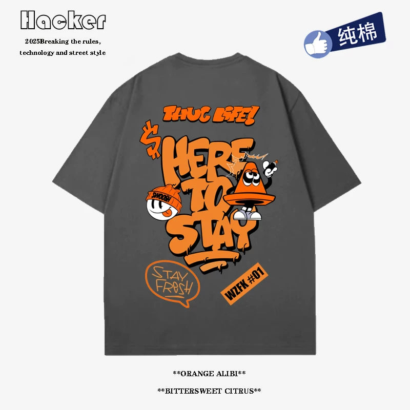 Vintage Cartoon Cotton T-Shirt – Casual Summer Tee