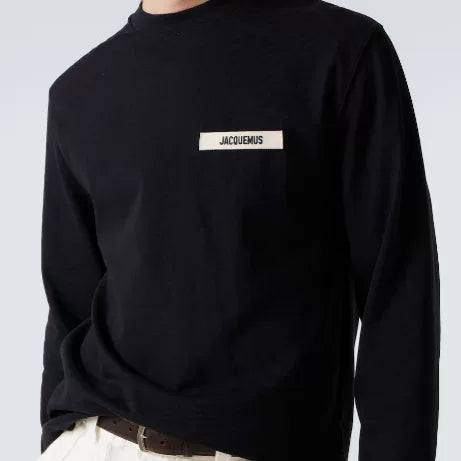 Jacquemus Embroidered Logo Crew Neck Long Sleeve Sweatshirt