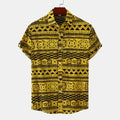Ethnic style men's shirt Leisure beach lapel Hawaiian tops
