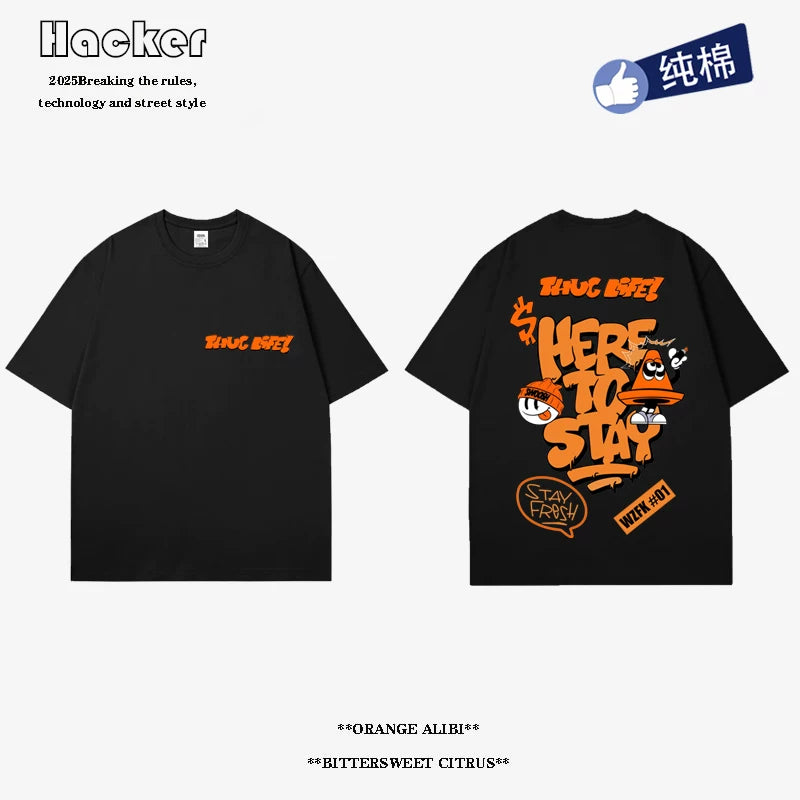 Vintage Cartoon Cotton T-Shirt – Casual Summer Tee