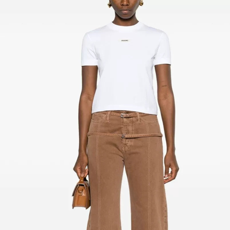 Jacquemus Logo Slim Fit Round Neck Women's T-Shirt