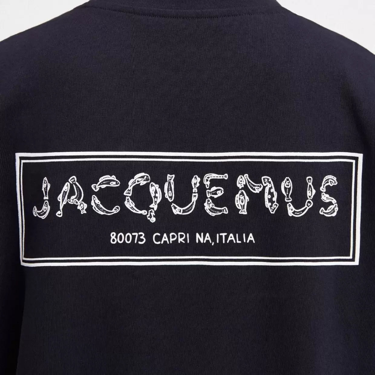 Jacquemus Logo Print Cotton Crew Neck Unisex T-Shirt