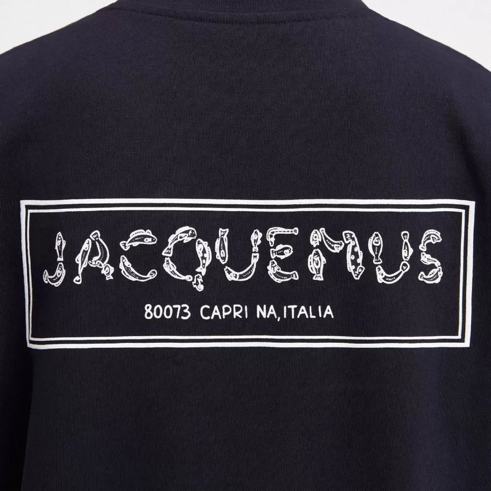 Jacquemus Logo Print Cotton Crew Neck Unisex T-Shirt