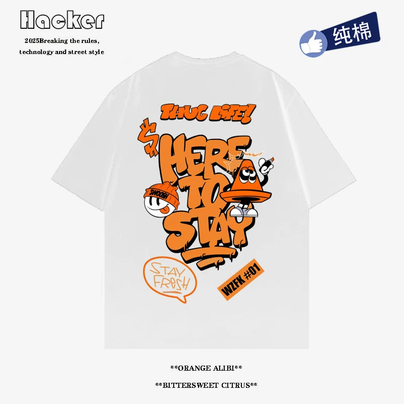 Vintage Cartoon Cotton T-Shirt – Casual Summer Tee