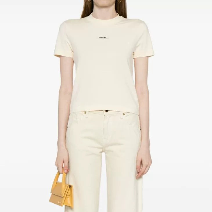 Jacquemus Logo Slim Fit Round Neck Women's T-Shirt