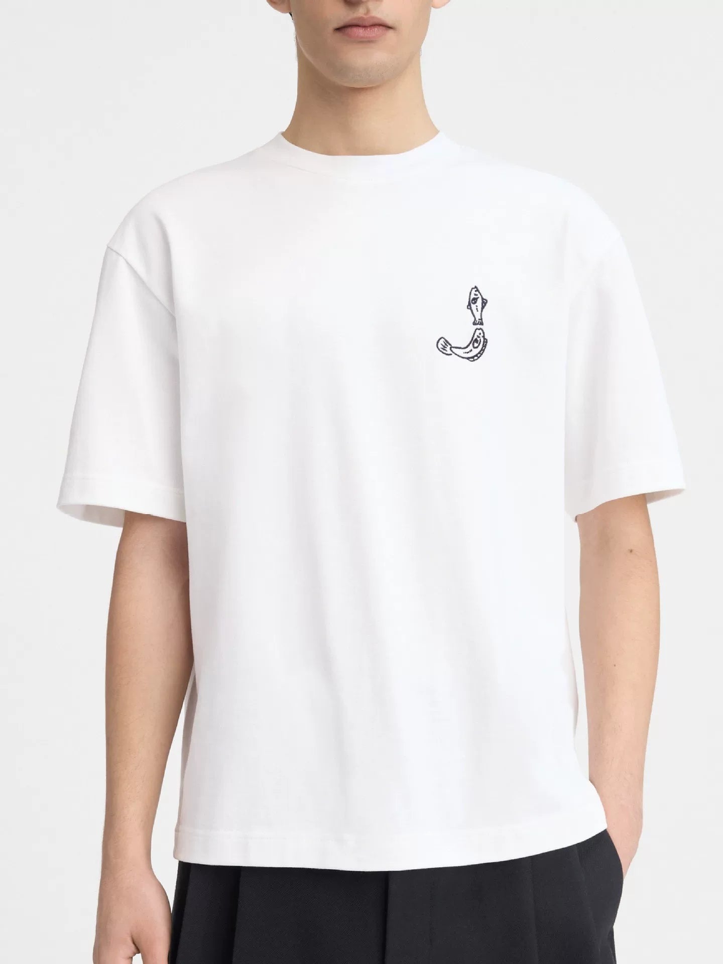 Jacquemus Logo Print Cotton Crew Neck Unisex T-Shirt