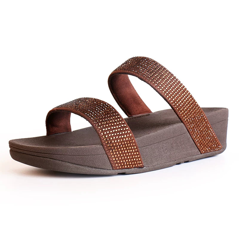 FitFlop Women's Crystal Slide Sandals Beach Comfort Slippers