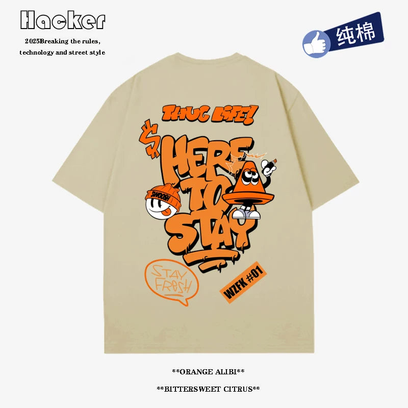 Vintage Cartoon Cotton T-Shirt – Casual Summer Tee