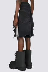 Rebellion Code Ripped Fringe Denim Shorts