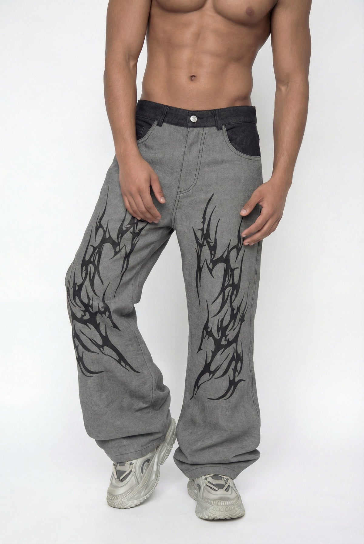 Rust Dream Lightning Wide Leg Jeans