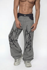 Rust Dream Lightning Wide Leg Jeans