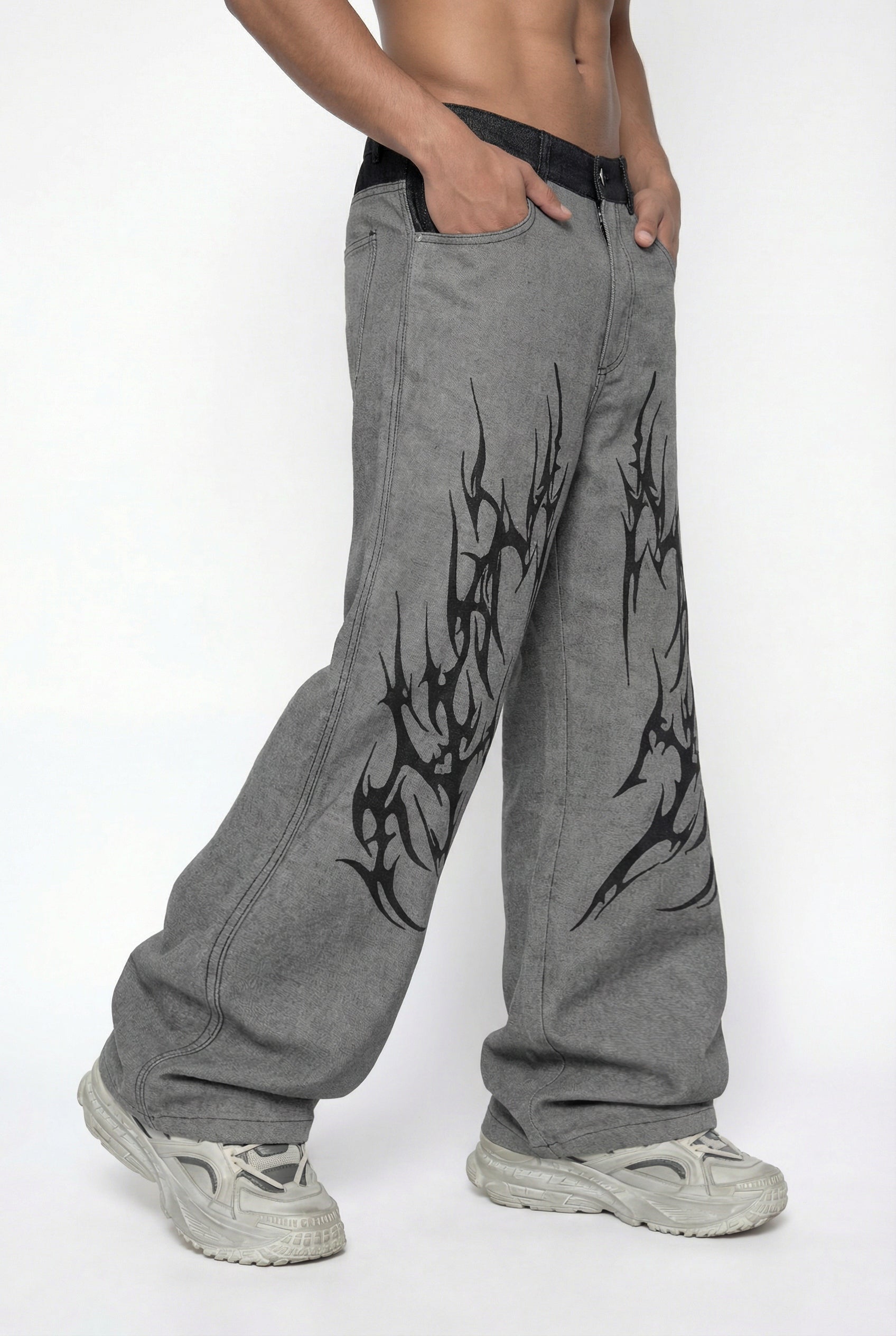 Rust Dream Lightning Wide Leg Jeans