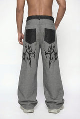 Rust Dream Lightning Wide Leg Jeans