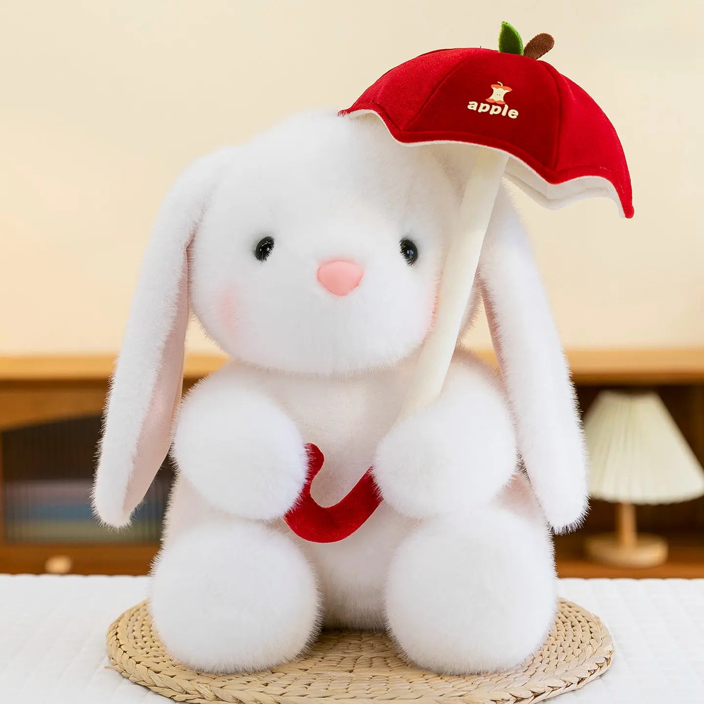 Cute Rabbit With Rose/Apple/Milk/Present Plush Toys 25/35cm - 5 Styles