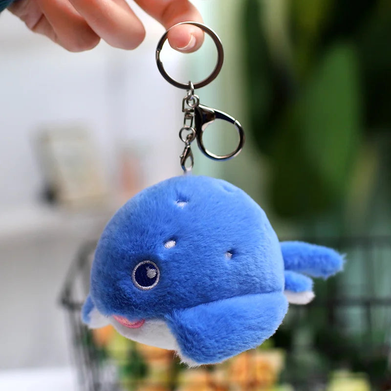 Marine Animal (Seal/Shark/Killer Whale/Dolphin/Fish) Plush Keychains 12cm