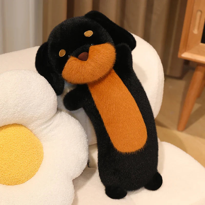 Cute Dog(Dachshund) Plush Pillows Toys 35cm - Black/Brown