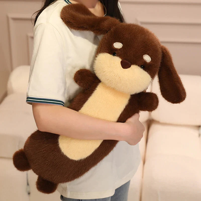 Cute Dog(Dachshund) Plush Pillows Toys 35cm - Black/Brown