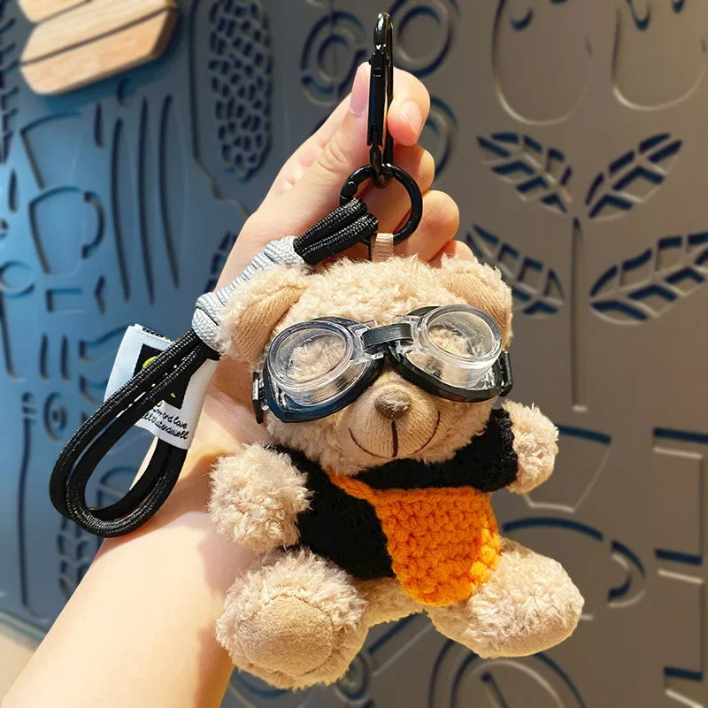Cute Teddy Bear Plush Keychains - 10 Styles