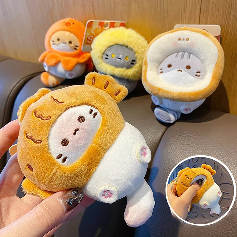 Cute Cat Plush Keychains 10cm - 4 Styles