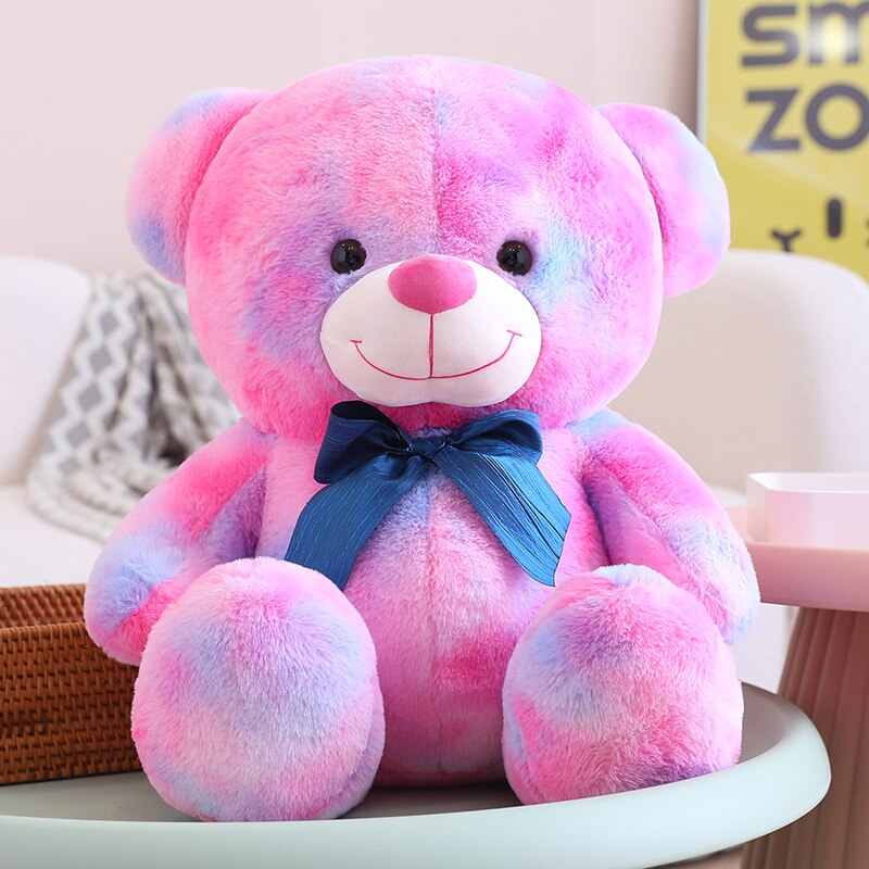 Teddy Bear(With Lovely Bow) Plush Toys - Brown/Colourful 25cm