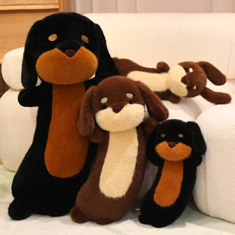 Cute Dog(Dachshund) Plush Pillows Toys 35cm - Black/Brown