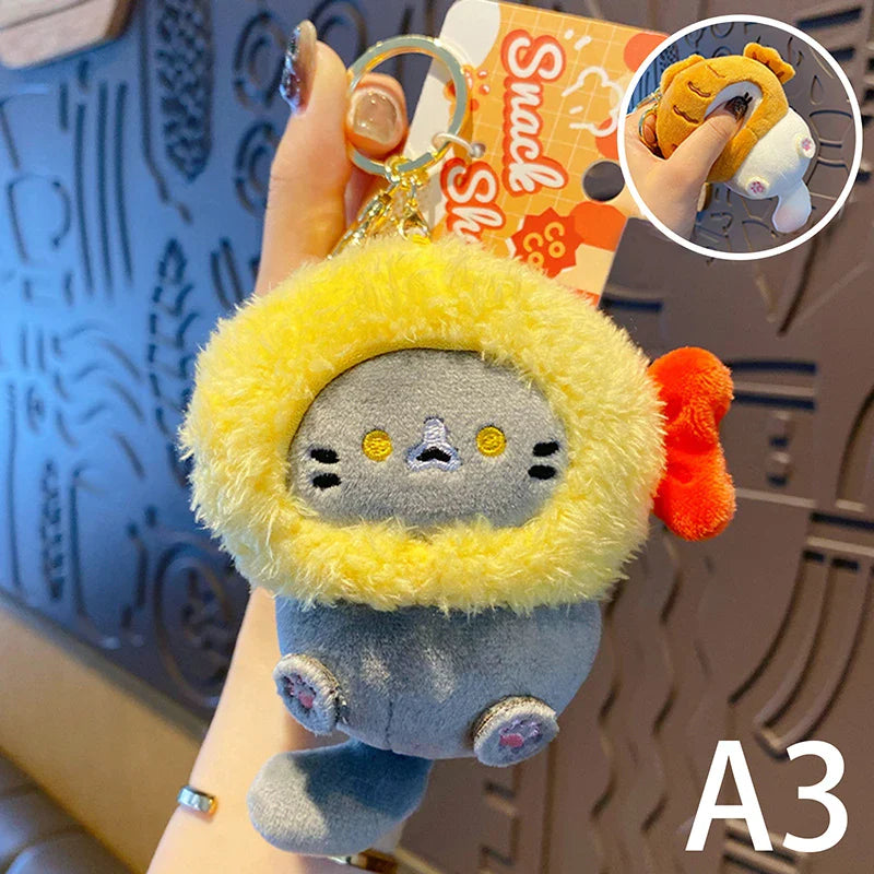 Cute Cat Plush Keychains 10cm - 4 Styles