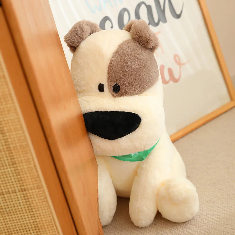 Cute/Kawaii Big Nose Dog Plush Toys 25cm - Khaki/White
