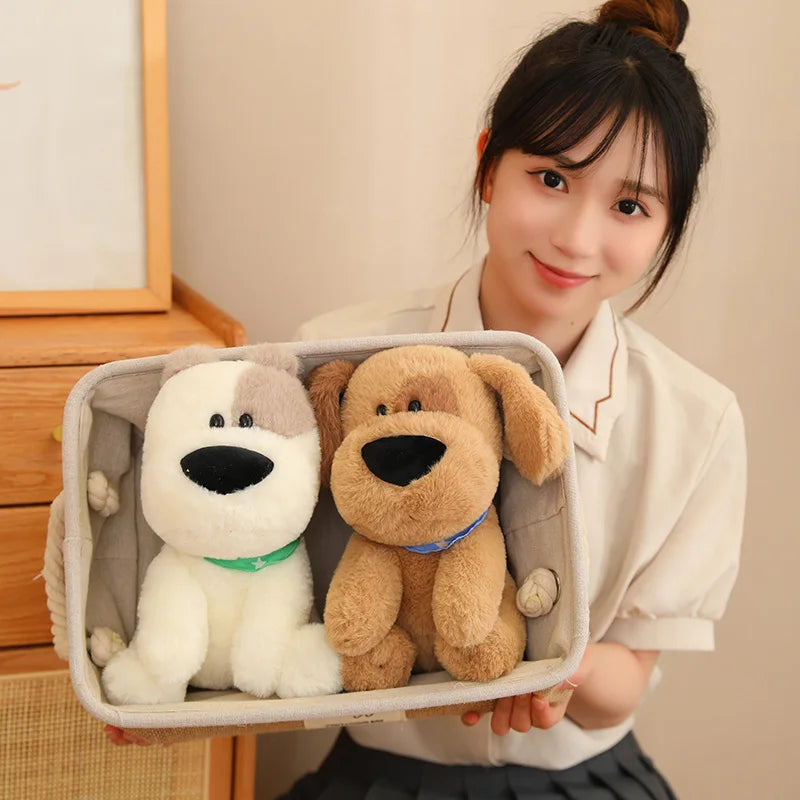 Cute/Kawaii Big Nose Dog Plush Toys 25cm - Khaki/White