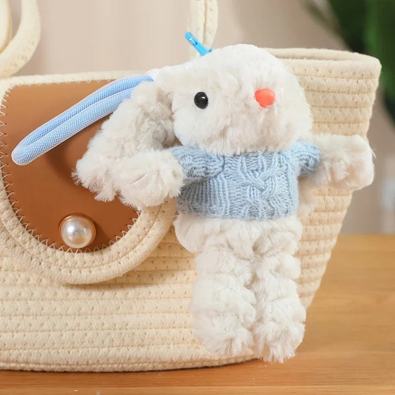 Cute White Bunny With Dress Plush Keychains 20cm - 9 Styles