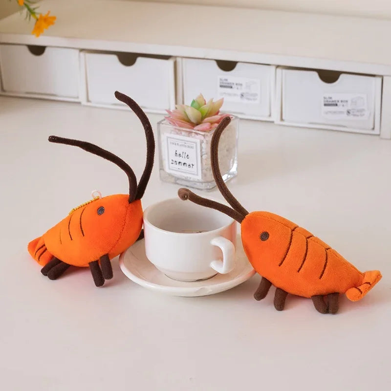 Cute Prawn/Shrimp Plush Keychains 10cm