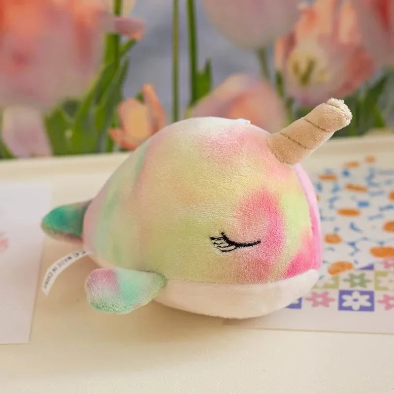 Cute Narwhal (With Oepn/Close Eyes) Plush Keychains - 16 Styles