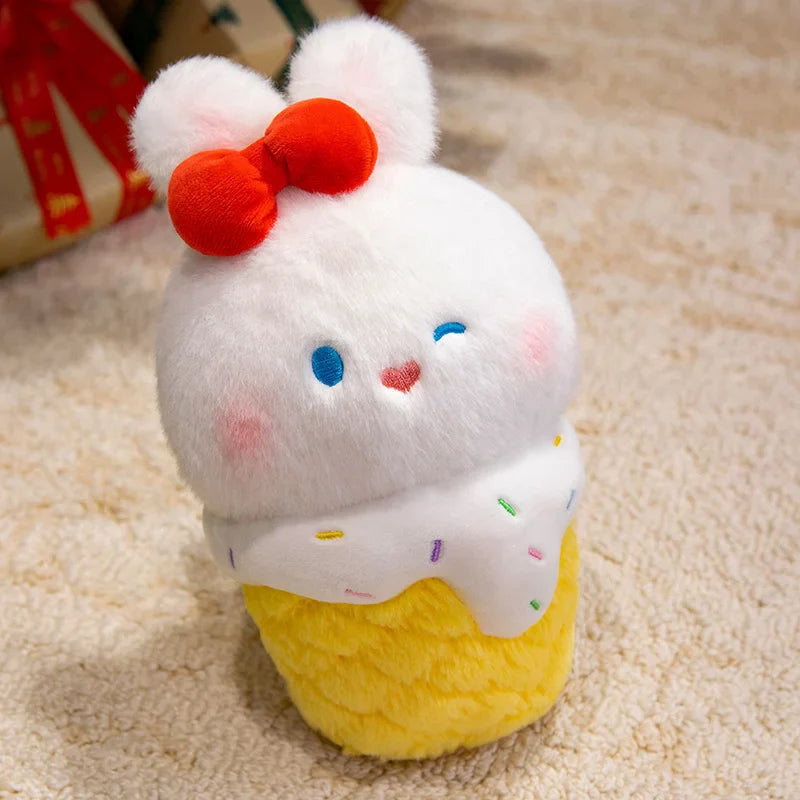 Cute White Rabbit Plush Toys 25/40/60cm or Plush Keychains 12cm