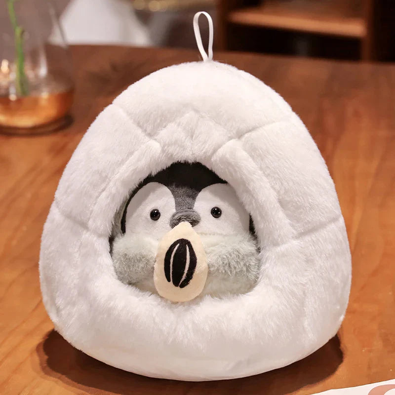 Cute Penguin/Narwhal Plush Toys With Igloo 30cm - 7 Styles