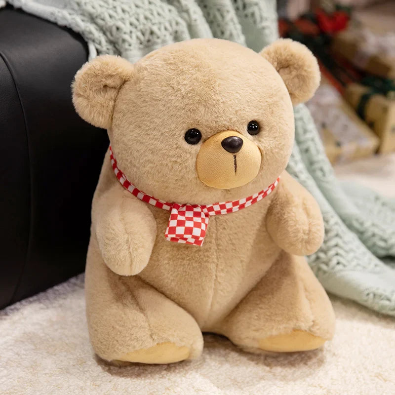 Cute Teddy Bear With Scarf Plush Toys 25/35/45cm - Brown/White