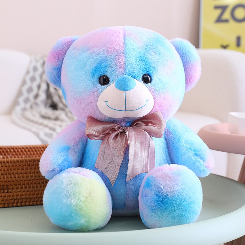 Teddy Bear(With Lovely Bow) Plush Toys - Brown/Colourful 25cm